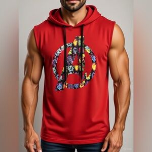 Marvel Red Avengers Logo Sleeveless Top